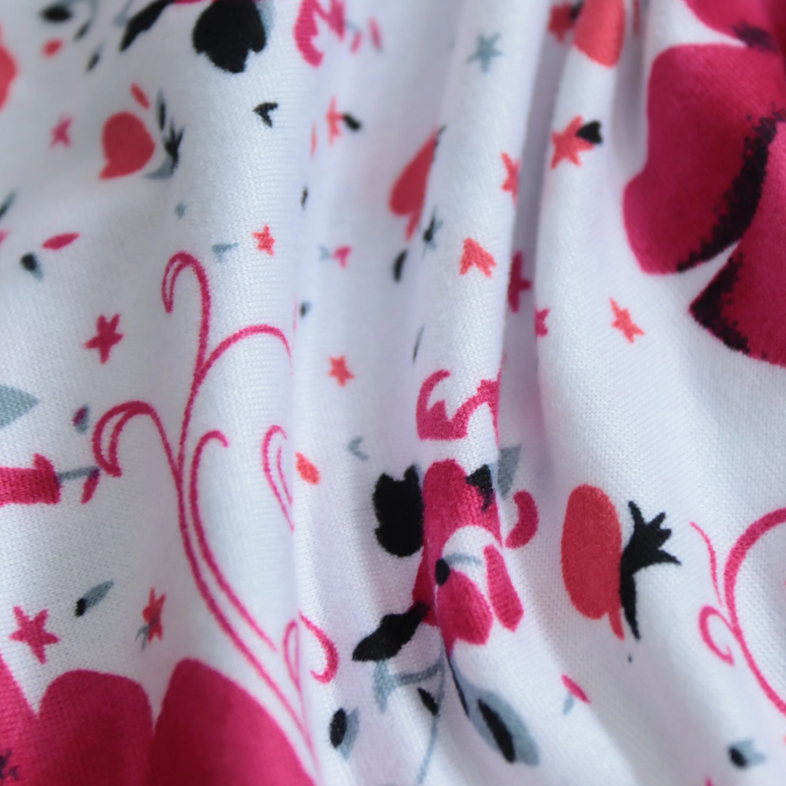 
Customers design polyester spandex 150gsm two-side jersey Brush DTY yarn dye stretch print fabric 