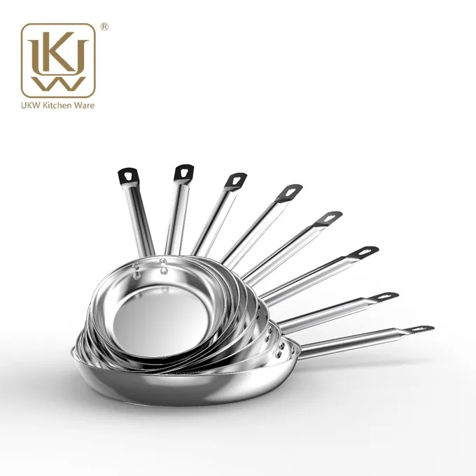 Factory Customized Food Grade Home Cooking Pan Steel Stainless Non-Stick Frying Pans Set For Restaurant