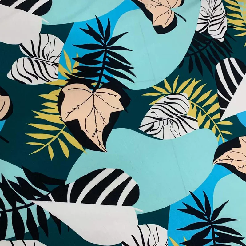 2022 New trendy good quality rayon printed CREPE fabric stock lot 100% Rayon fabric