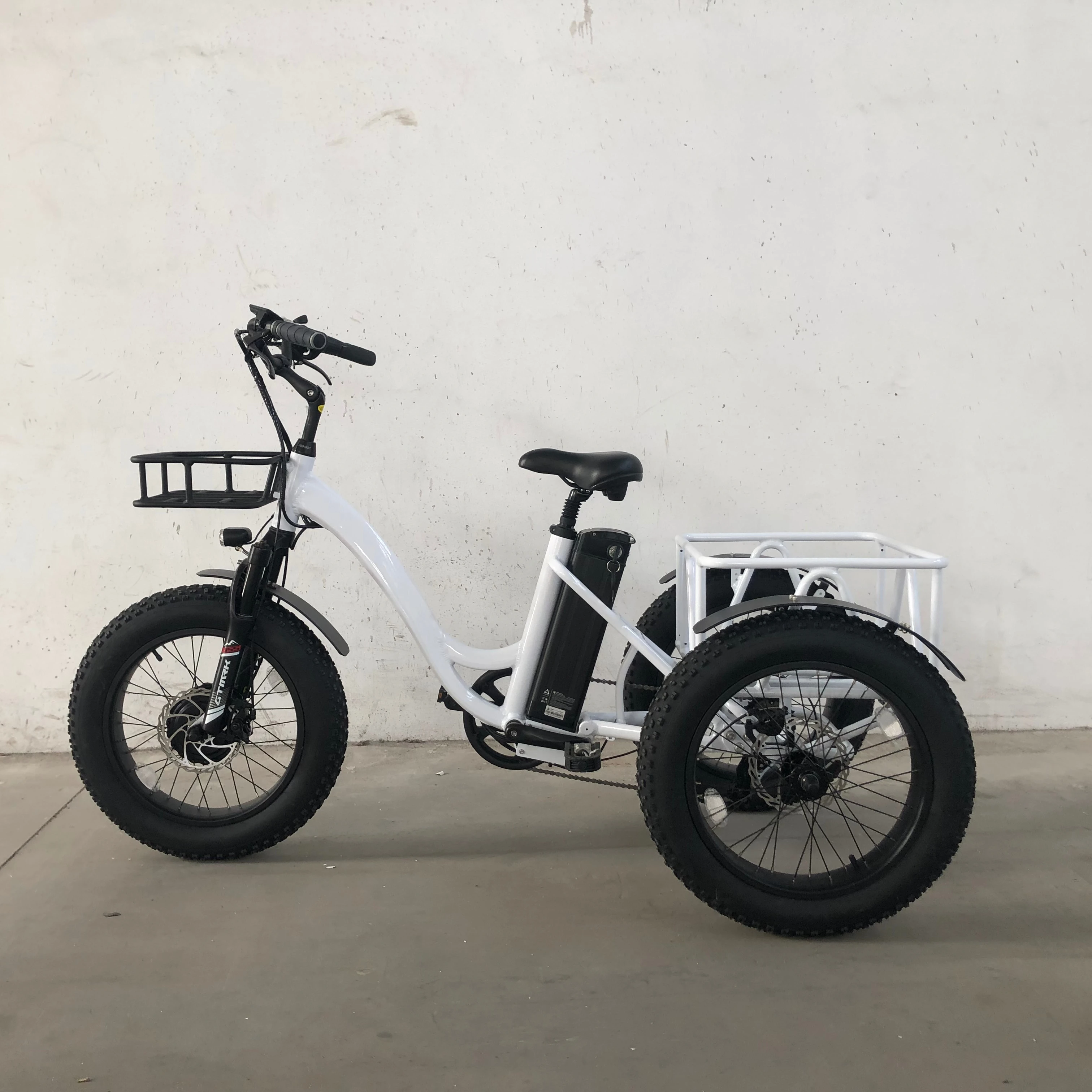 48v Tricycle Electric off Road Bike 3 Wheel Cargo 500w Front Hub Motor