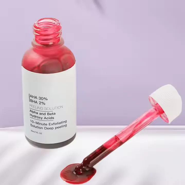 Private Label OEM Custom Natural Organic fruit acid skin care moisturizing whitening pore refining Extract face serum