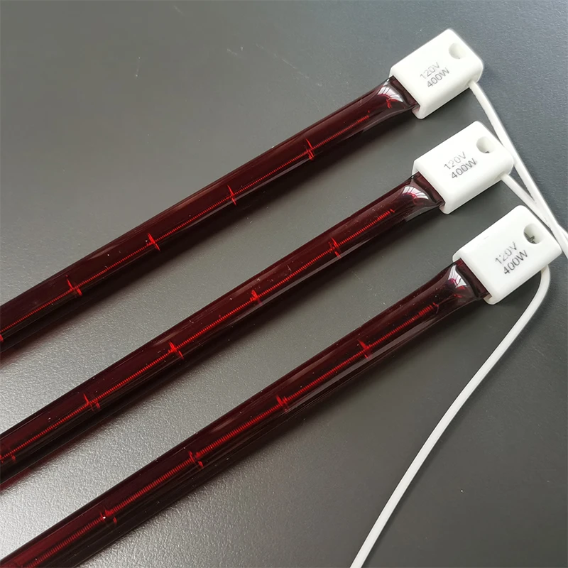 Ruby Fused Quartz Tubes Infrared Heat Lamp 450mm 1200w Quartz Infrared Heating Element
