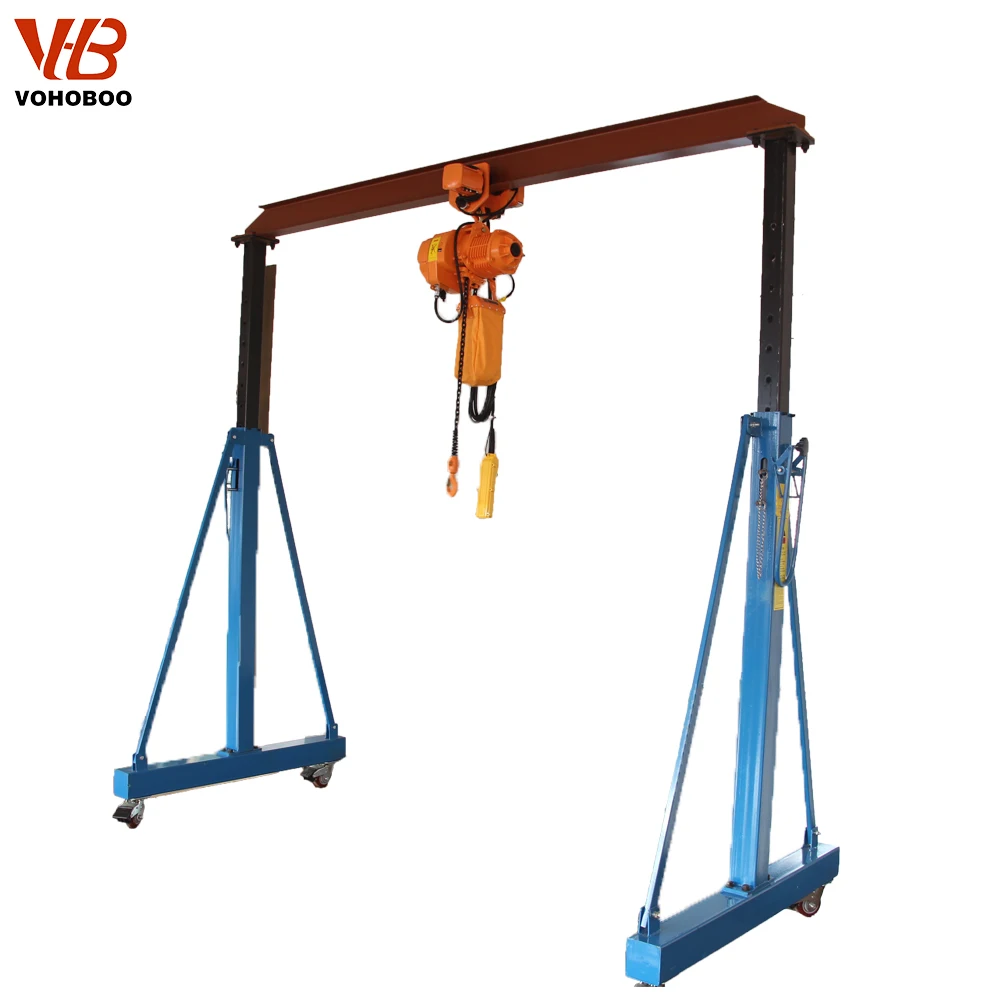 Safest system mini type 1ton 3ton 5 ton portable mobile workshop construction indoor mobile gantry crane
