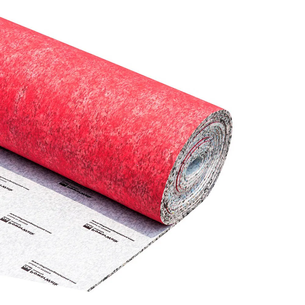 Flame retardant 120 kg/m3 Thickness 8mm Single PE coated hardwood rug padding foam sheets carpet underlayment