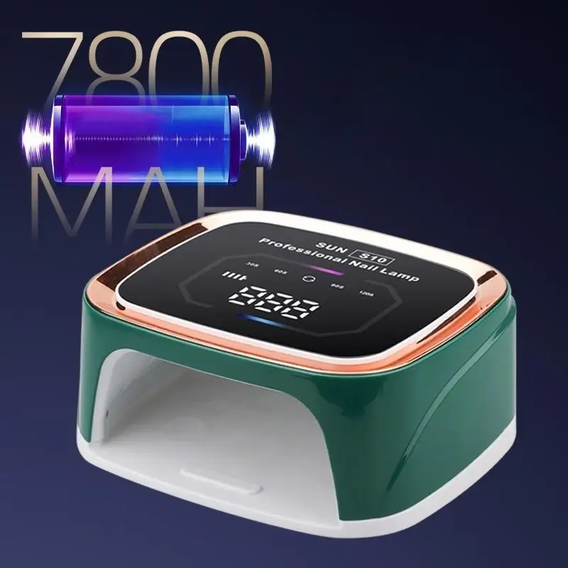 2024 new arrive 108w S10 Rechargeable Nail Lamp High-power Quick-drying Machine Wireless Home Use sensor 36 lamp beads uv lamp