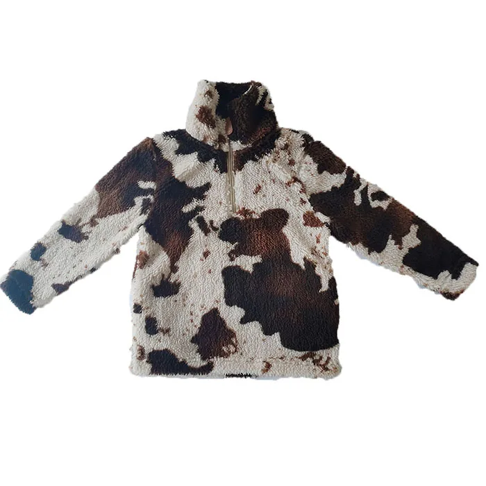 Factory Direct Sale Winter Family Matching Outfits Mommy and Me Cow Gain Printed