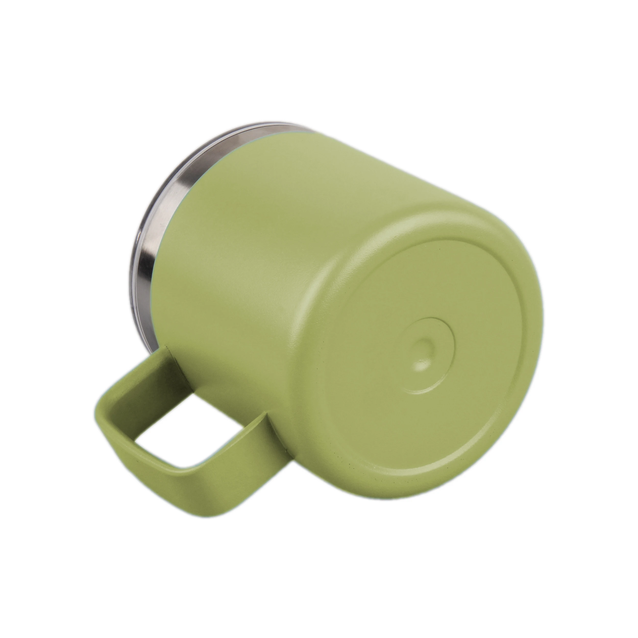 Premium 12 oz stainless steel insulated coffee mug with handle double wall vacuum beer tumbler travel mug with sliding lid