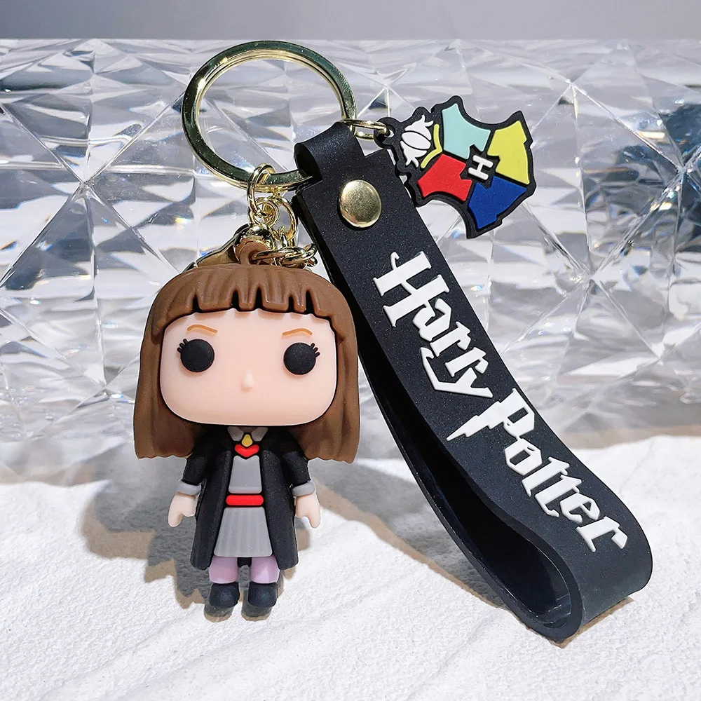 3D PVC cartoon anime keychain rubber custom Character Harry Porte Wristband Key chain Squirtle Car Bag Keyring Keychain