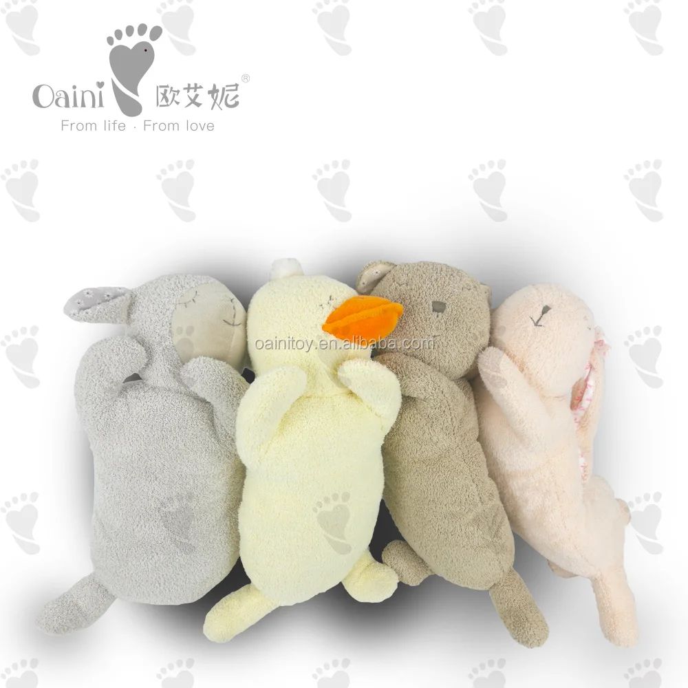 OAINI 2021 OEM ODM Custom Design Stuffed Animal Pillow Soft Cotton Plush Duck Toys Wholesale Plush Duck Cushion Toy