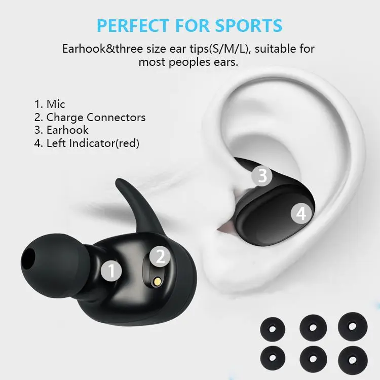 Promotional 2023 Wireless Headphones Stereo 5.0 Bluetooth Mini Earphone In-ear Earbuds for Phone
