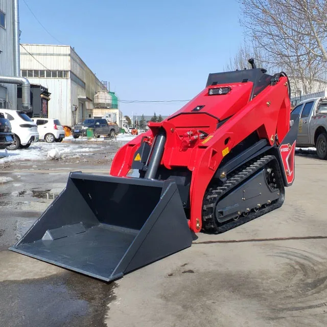 Kubota Diesel Engine Powered Mini Skid Steer Loader | Compact Construction Machinery for Snow Blowing and Backhoe Applications