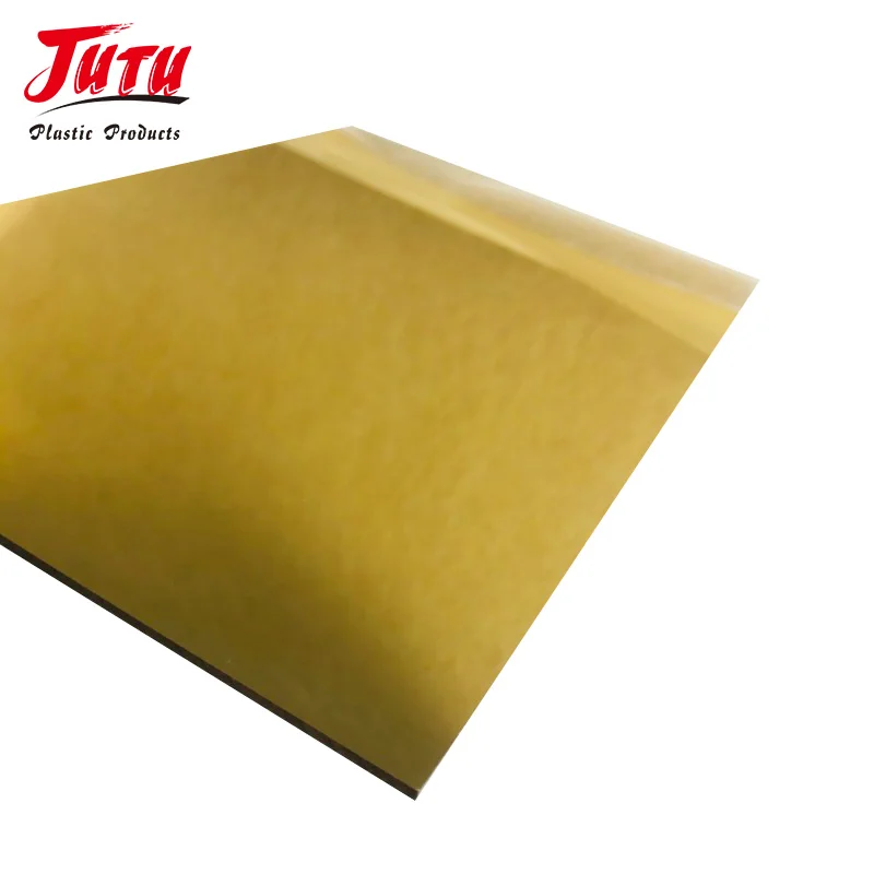 JUTU Direct Sale Factory Price Gold Or Customized Acrylic Mirror Sheet