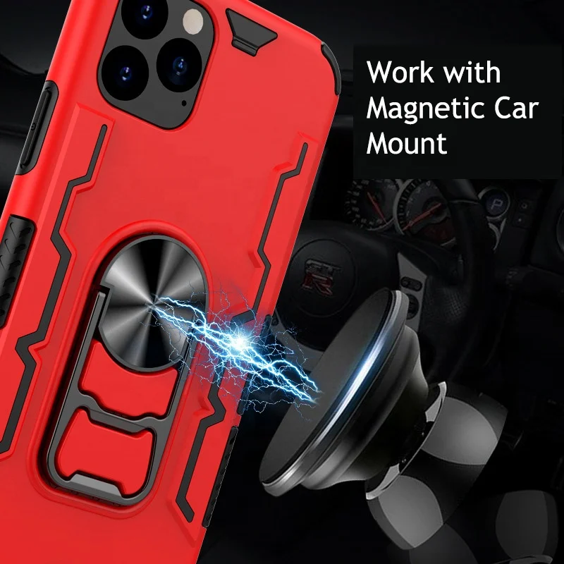 
New Arrival Beer Opener Kickstand Case for iPhone 11 Pro PC+TPU Hybrid Shockproof Cover for Magnetic Car Mount 
