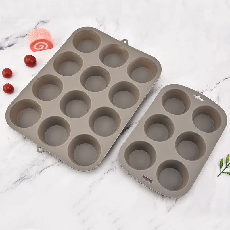 6/9/12/24 cups silicone cake baking cup muffin pan