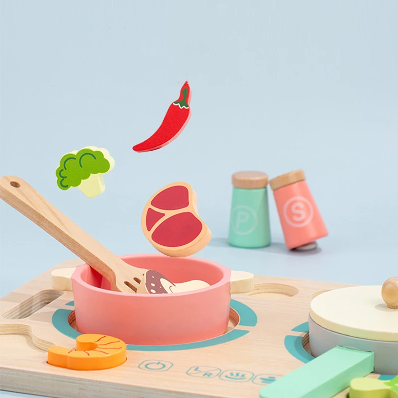 Wooden Kids Toys Tableware Play Simulated Kitchen Toy Set other educational toys Kitchen set