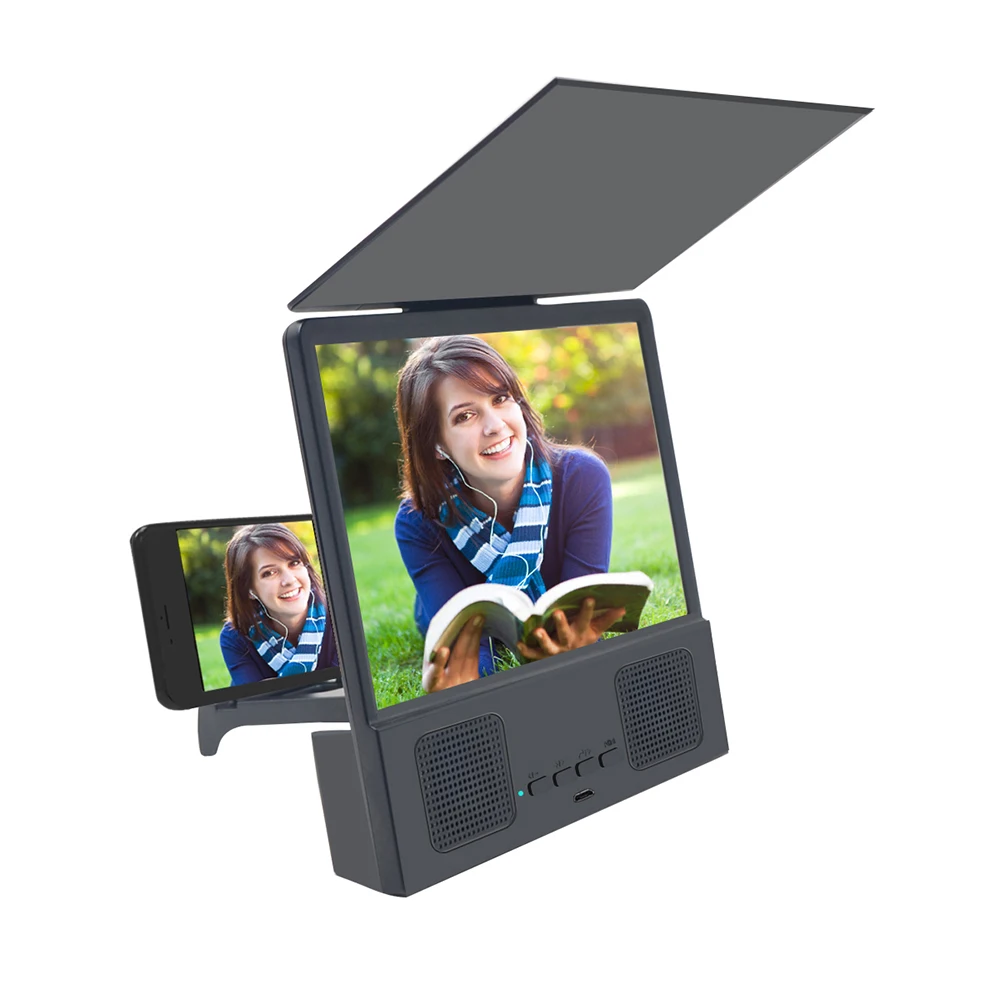 8.5 inch mobile phone screen magnifier foldable stand L8 with speaker enlarged screen magnifying glass
