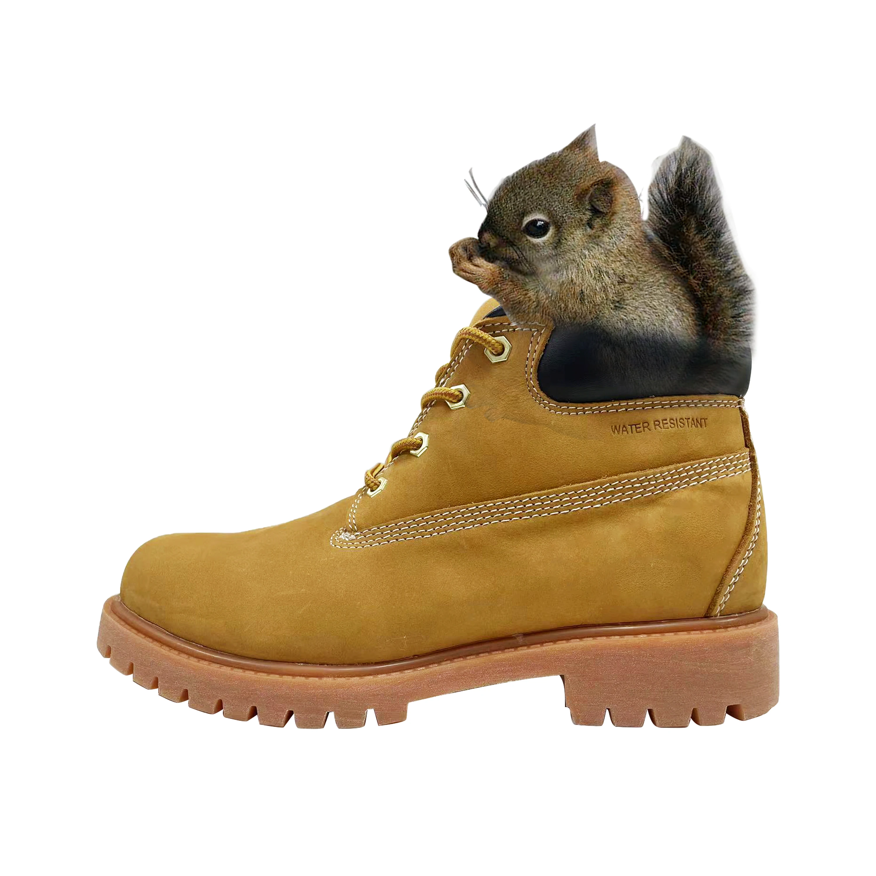 Wholesale ltrail-ready Durable Classic Casual Boots Outdoor Wheat Mountain Yellow Genuine Leather Martin Men Hiking Boot