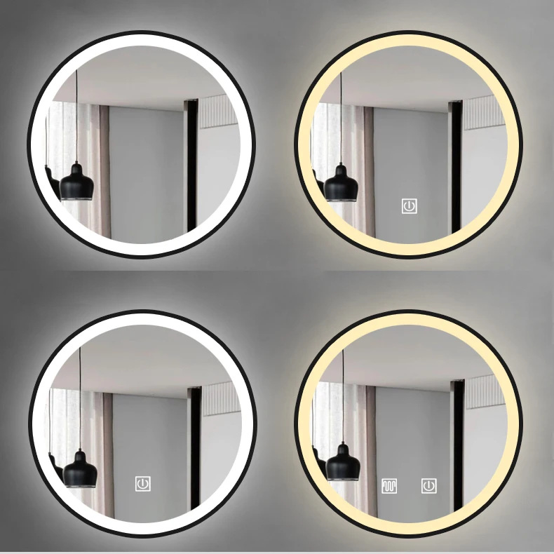 Professional Custom Modern Round Economical Touch Sensor Vanity Mirror Decorative Circle Smart Led Light