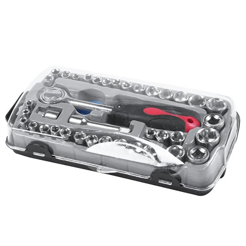 40PCS Full Combination Vehicle Hand Tool Set Car Repair Socket Wrench Set with Ratchet Handle