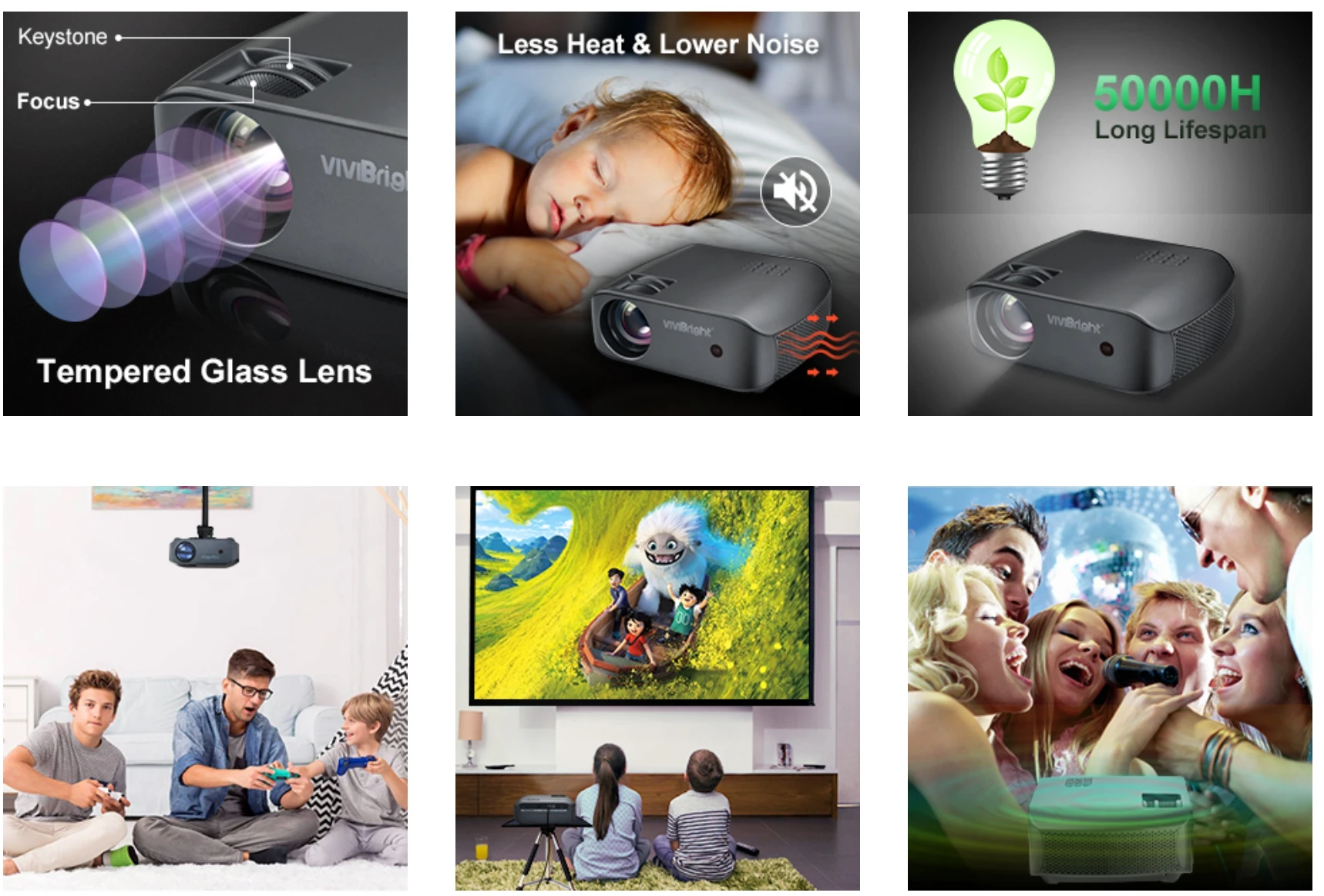 Vivibright Hot selling 720P 3500 high lumens mini size F10 Android Micro portable video projector mini beamer led projector