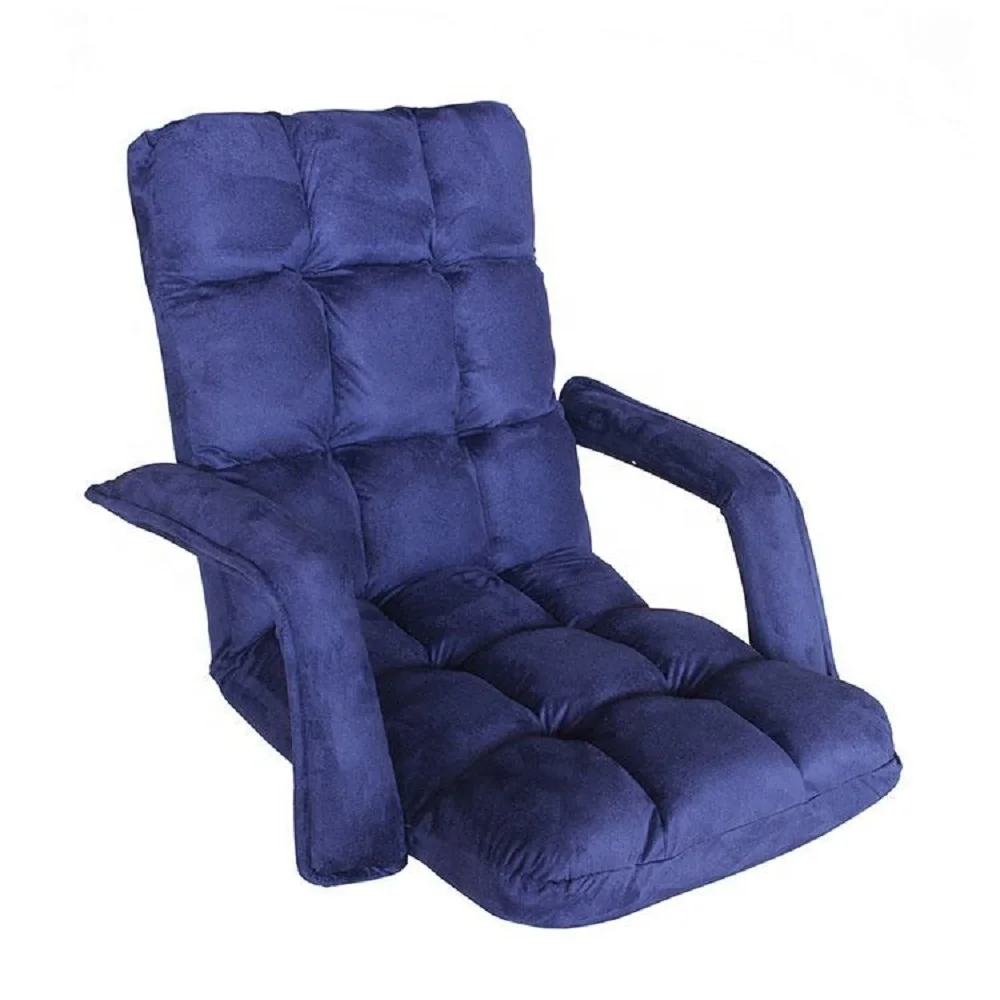 Outdoor Living Room Soft Folding Afjustable Korean Floor Cushion Chair Without Legs Armrest