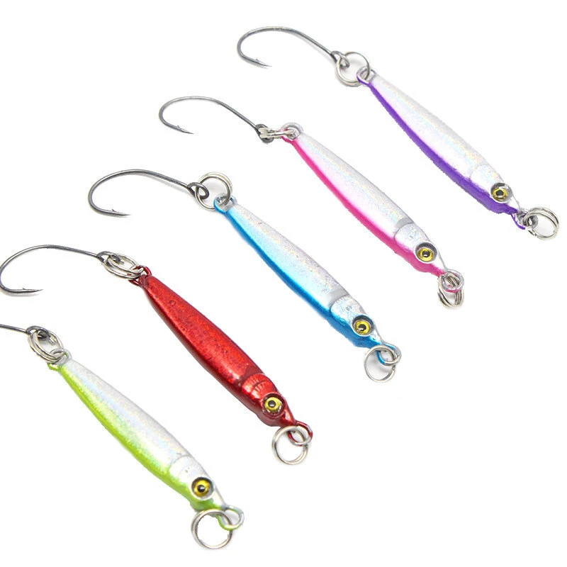 New 3g 5g Mini Metal Jigs Lure Jigging Bionic Casting Hard Bait Fishing Tackle With Hook