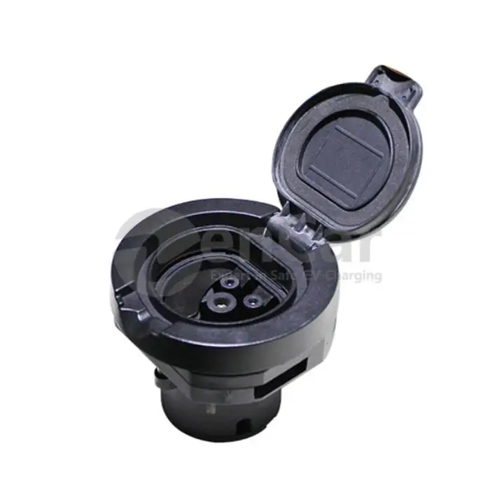 32a shutter socket IEC 62196 Type 2 inlet 22kw EV Connector Socket Car Power female Socket for electric charger