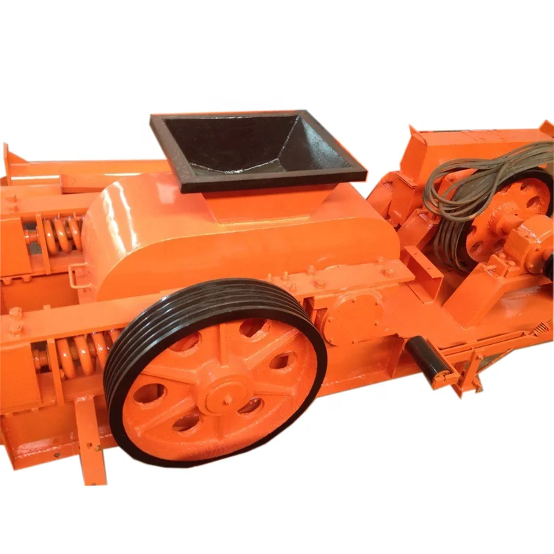 Full Automatic High Fine Concrete Crusher Mobile Double Roller Crusher Price