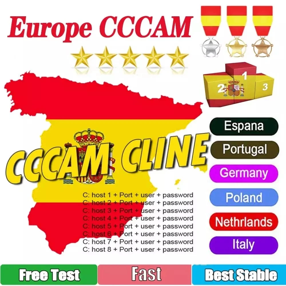 Egygold cccam clines для Европы Испания Португалия Польша США Германия 7 линий спутникового ТВ-приемника