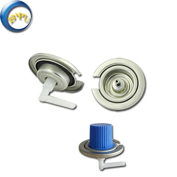 Хорошее качество LPG банки клапан и красный колпачок и жидкий пропановый газовый клапан для аэрозольных баллончиков по BYU