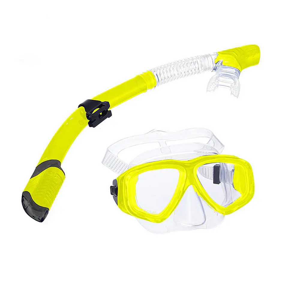 Wholesale Low Moq Rubber Silicone Cressi  Tempered Glass Dive Mask For Gopro Mount Mask Diving Snorkel Tube