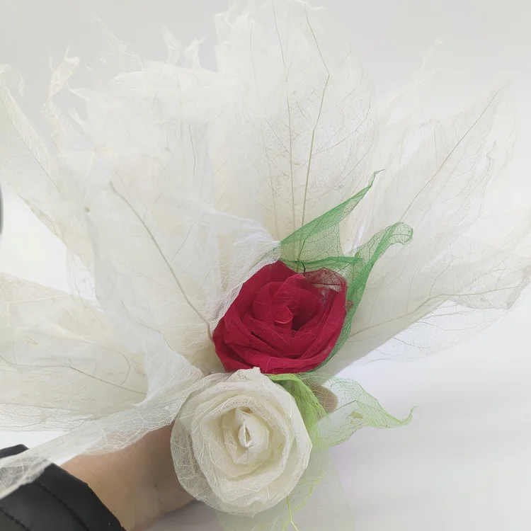 Essential Oil Diffuser Flower Natural White Maganolia Leaves Handmade Flower New Products Rose Shape Decorative Flower