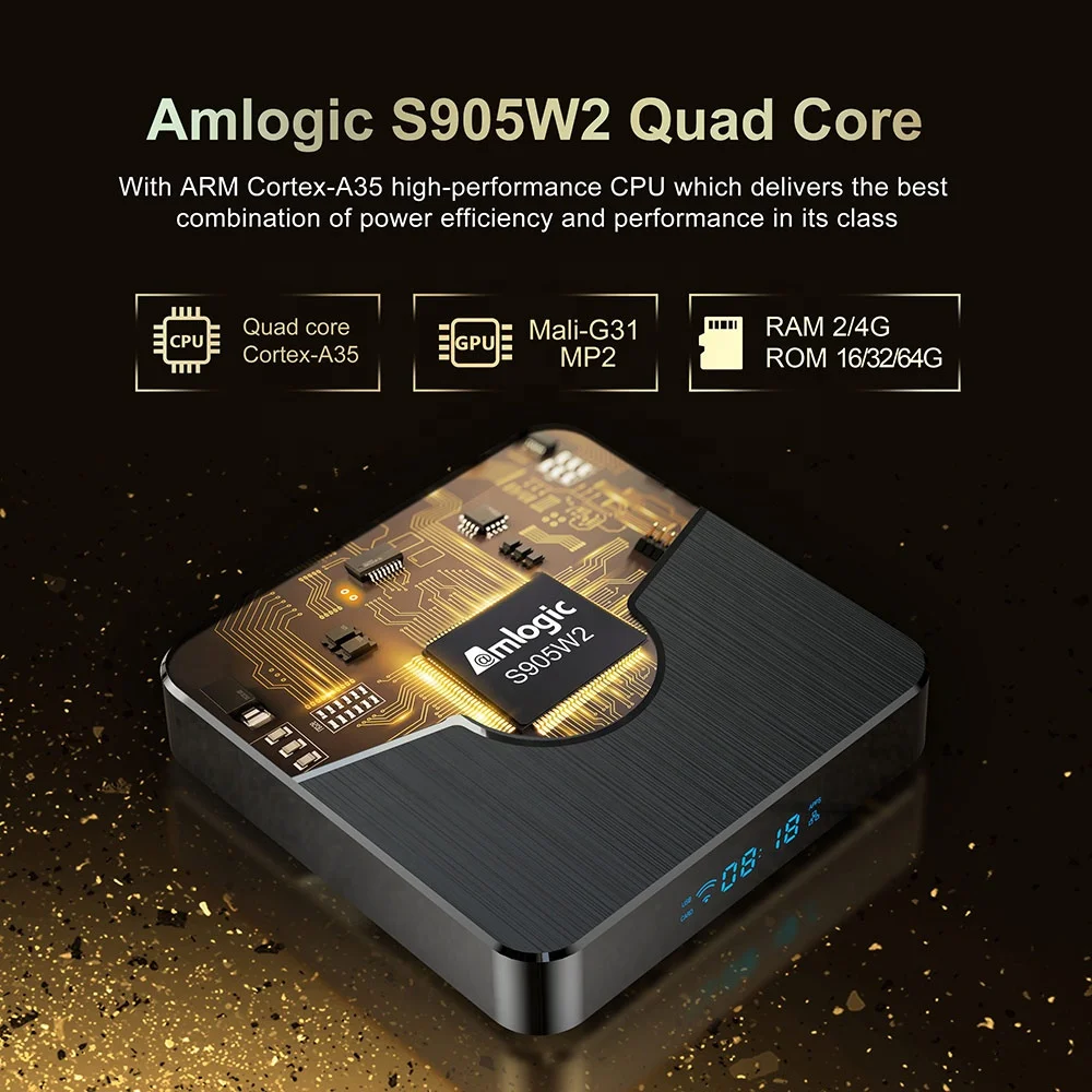 X98 Plus Android 11.0 TV Box S905W2 Android Box 2.4G/5G Wifi  4K*2K UHD Output 100M Ethernet Amlogic S905W2 Set Top Box x98