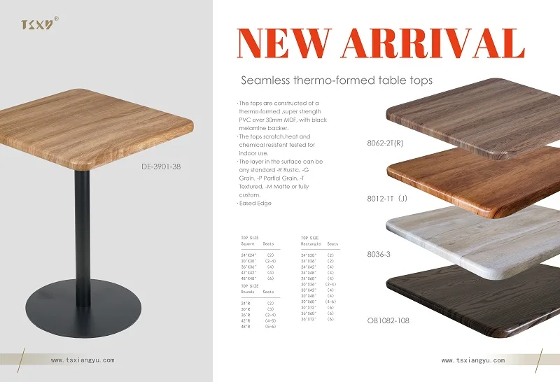 Modern PVC Waterproof Scratch Resistant Cafe Table Tops Chain for Restaurant