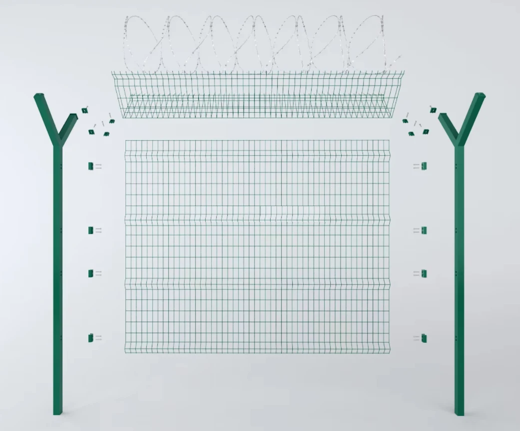 Metal Airport Security Fence with Post Caps Driveway Gates Fence Accessories-for Hardware Sports Farm Security Needs