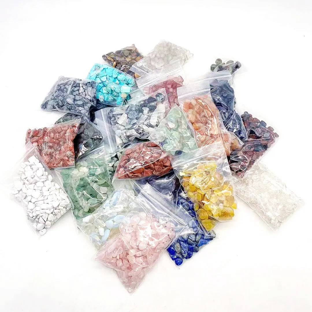 Wholesale Bulk 100g Natural Crystal Healing Stone Reiki Amethyst Gravel Rose Quartz Tumbled Stone