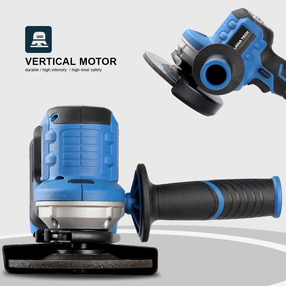 20V Cordless 115mm Angle Grinder with Soft Grip Handle and 8000 r/min No-load Speed