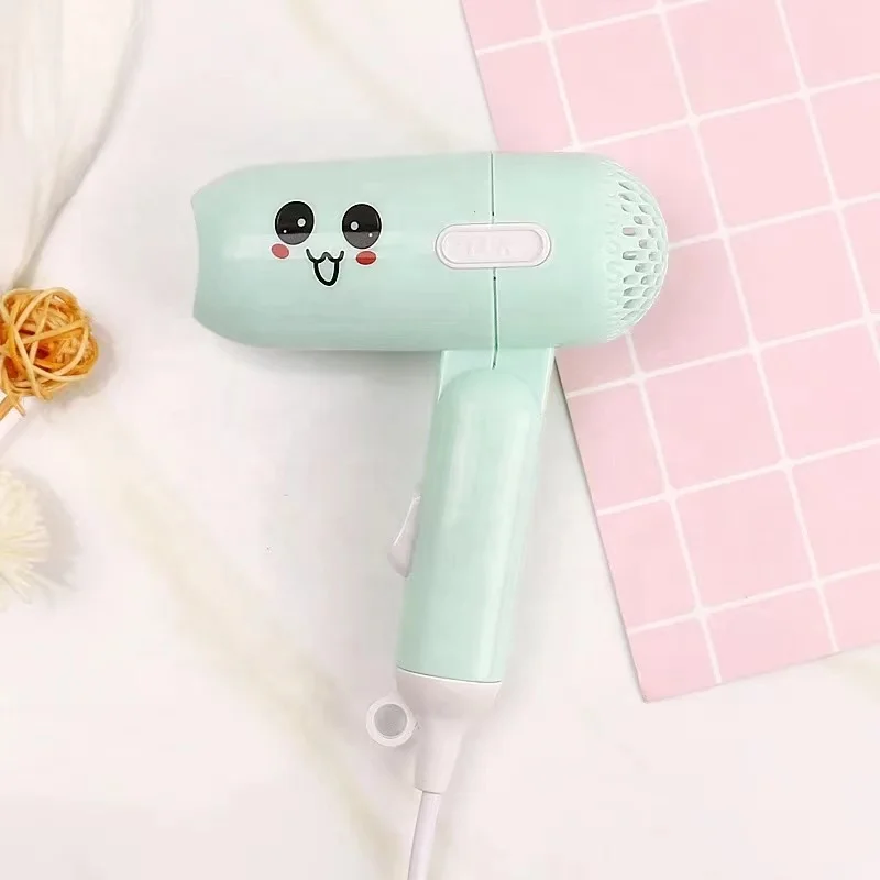 Hot Sales Cartoon Hair Blow Foldable Household Portable Hair Blower Cute Mini Hair Dryer