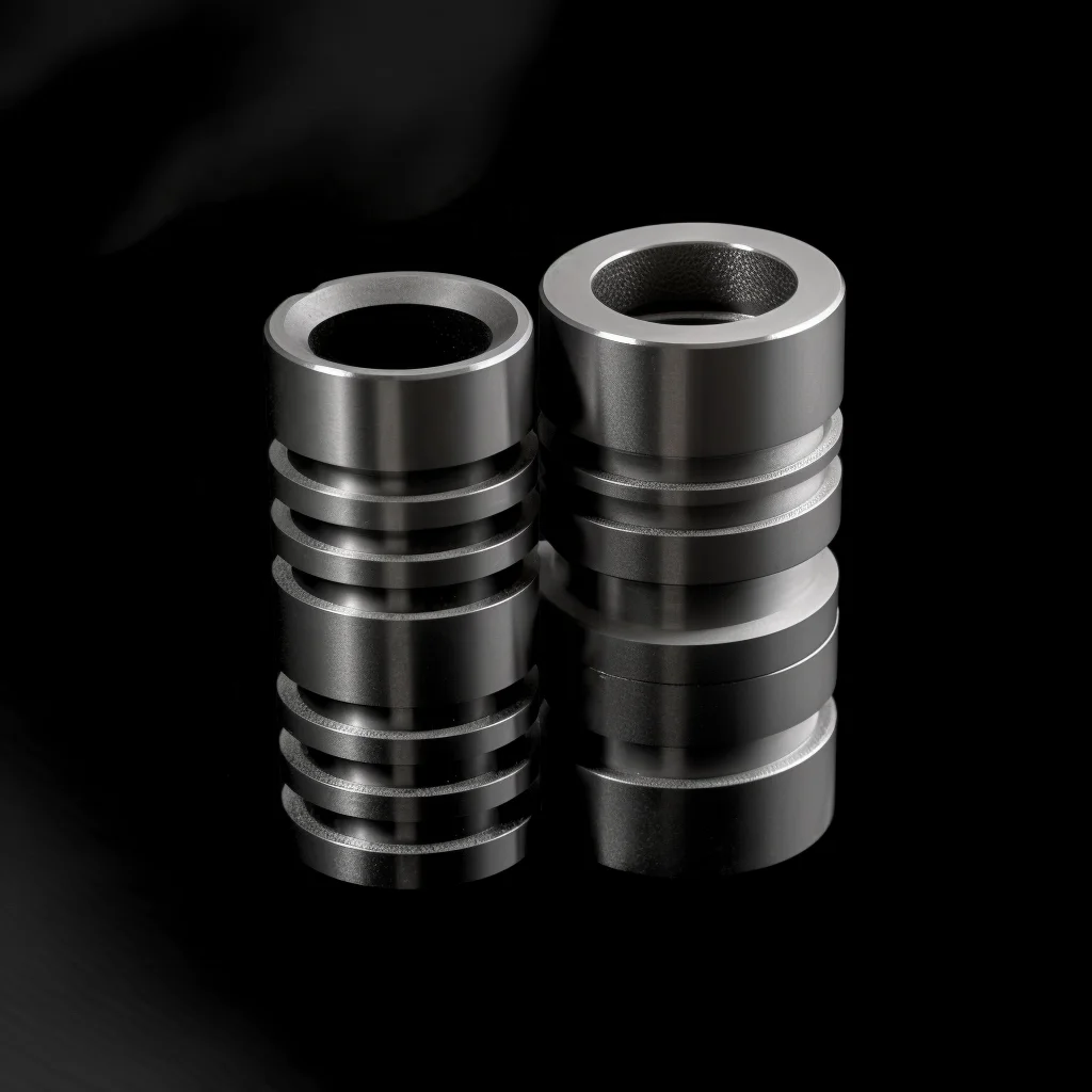 CNC machined lathe turning 58HRC Gcr15 MoS2 steel guide bush for die sets