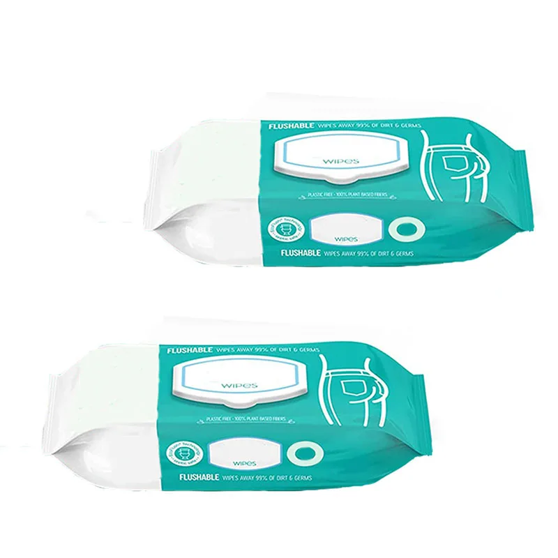 Безспиртовые безопасные дезодорирующие чистящие салфетки Смываемые влажные салфетки для туалета биоразлагаемые