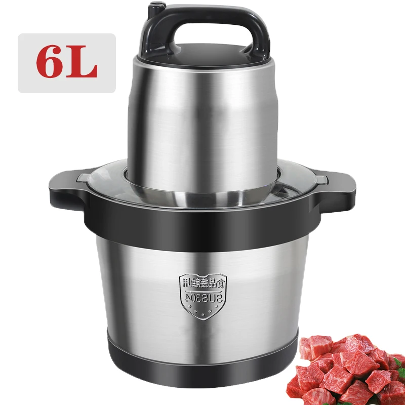 Big capacity 6L Home appliance commercial electric blender mixer meat mincer chopper 1200W