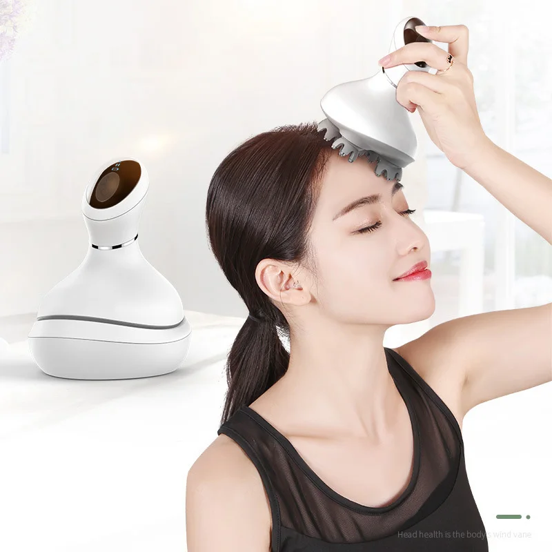 Multi modes hand held hair massager scalp applicator soft 4d scalp care massager automatic usb battery