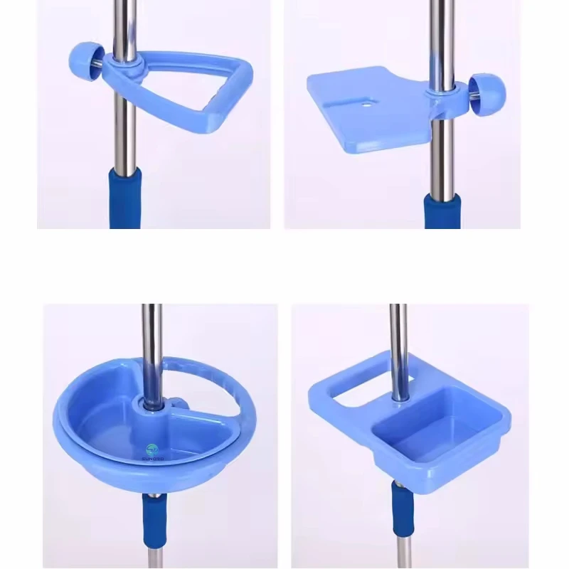 SIV-2 High quality medical hospitals use height-adjustable 5-leg stainless steel IV infusion rod IV drip rack