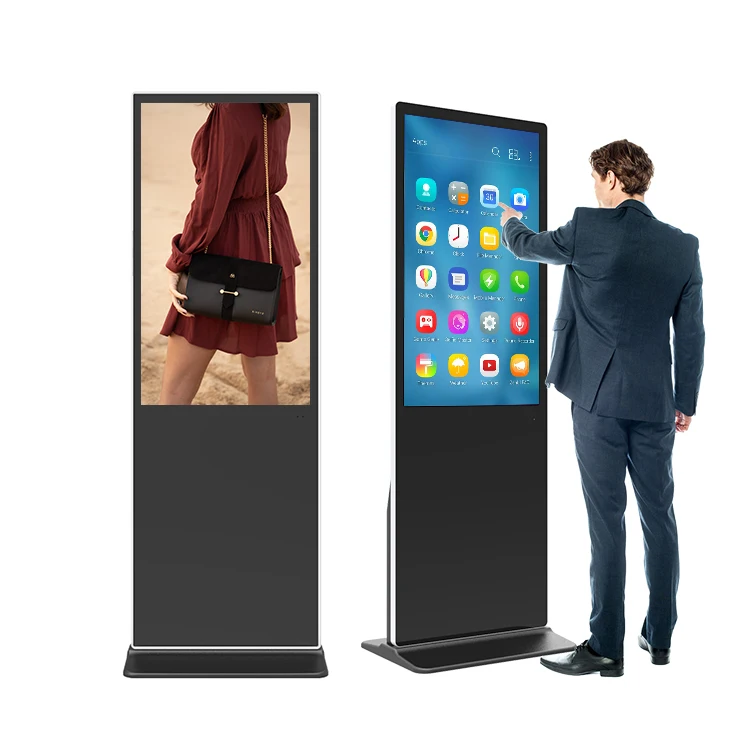 Free standing 43 inch digital signage totem lcd advertising screens android touch screen kiosk payment kiosks