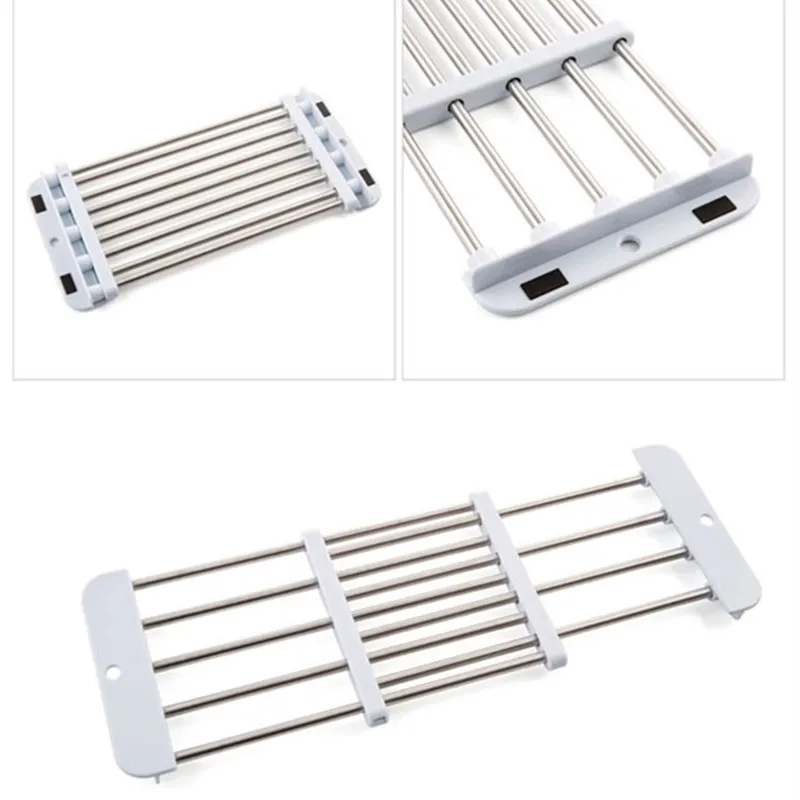Creative Retractable Kitchen Drain Basket Stainless Steel Sink drain rack