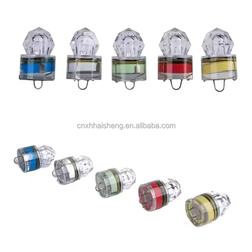 LED Deep Drop Underwater Fishing Flashing Light Mini Multi-Color Bait Light Super Bright Fish Attracting Light Waterproof