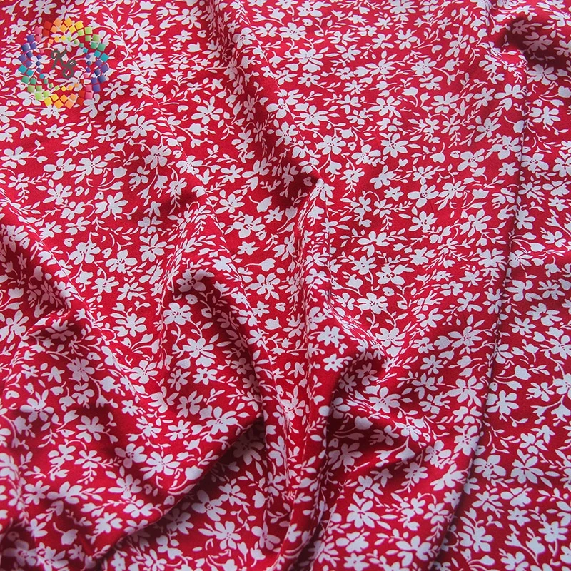 Soft Elastane Floral Printed Four Way Stretch Fabric For Dresses