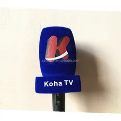 Somalia Asal Sports TV microphone foam windshields printed brand logo reporter mic flags