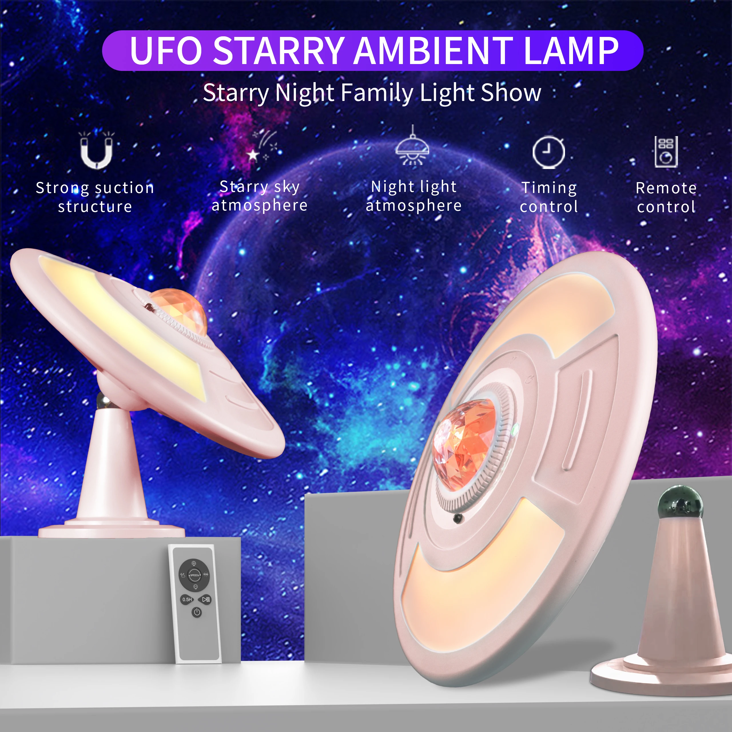 Hot 5 Aurora Flowing Effects Star sky Projector Works with Matte 16 Million Colors 52 Scene Modes Galaxy Night Light Projector