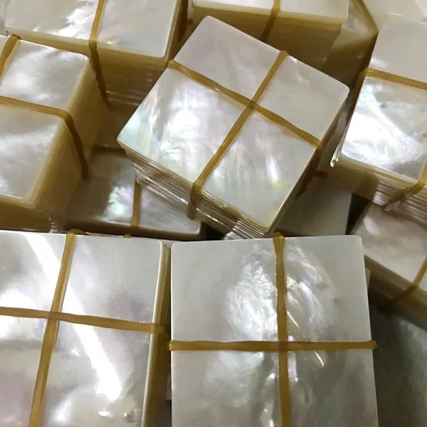 Natural mother of pearl square gemstone square slice for sale